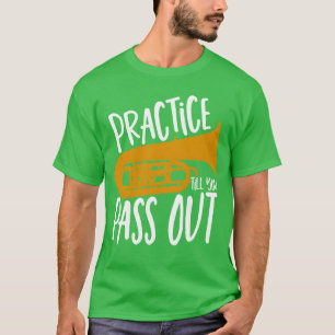 Camiseta Prática de Banda de Metais Você Passará Tuba Playe