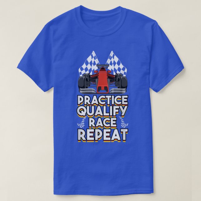 Camiseta Prática de Carro de Fórmula Aberta Qualificado Rac (Frente do Design)
