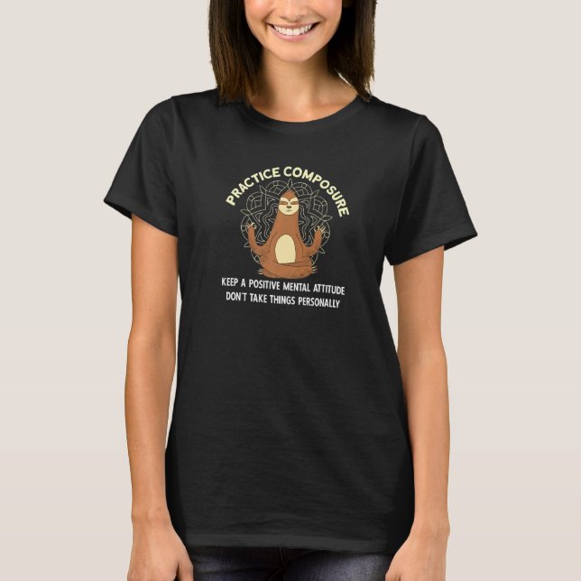 Camiseta Prática De Composição Atitude Mental Positiva Para (Frente)