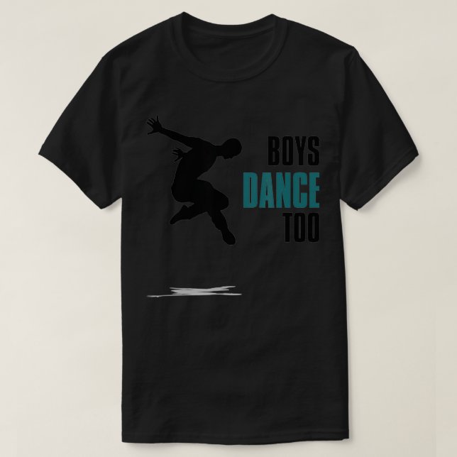 Camiseta Prática de dança de meninos para dançarinos (Frente do Design)