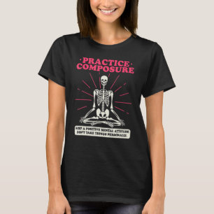 Camiseta Prática de exposição ao esqueleto de ioga