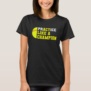 Camiseta Prática De Softball Como Um Prendedor De Campeões
