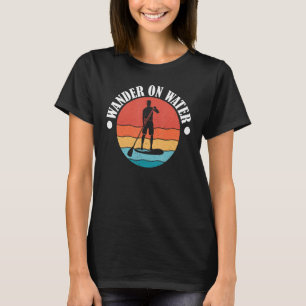 Camiseta pratica de standup paddle SUP no quadro de água