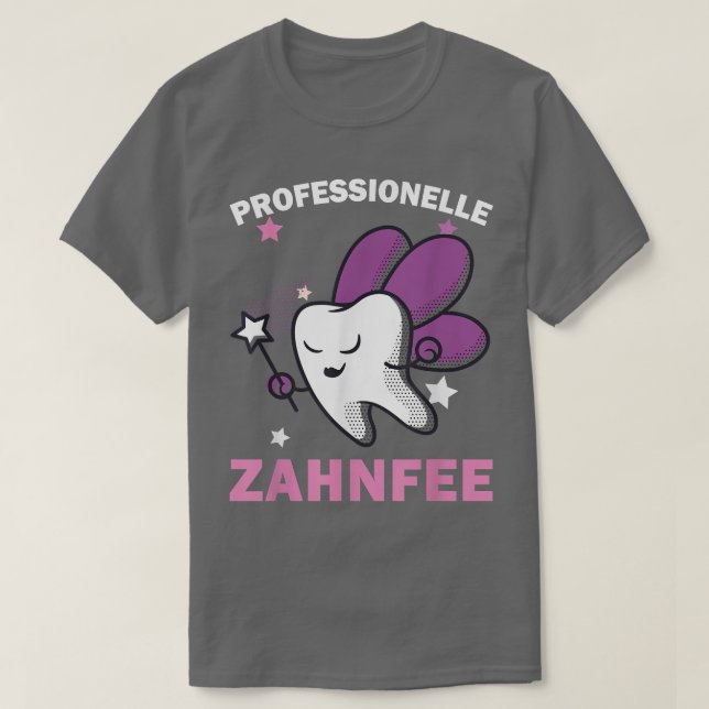 Camiseta Prática Dentária De Fada Dourada Com Dentes De Ace (Frente do Design)