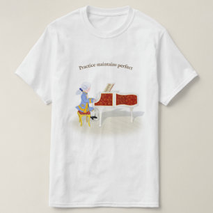 Camiseta Prática Mantém Piano de Reprodução em Mozart Perfe