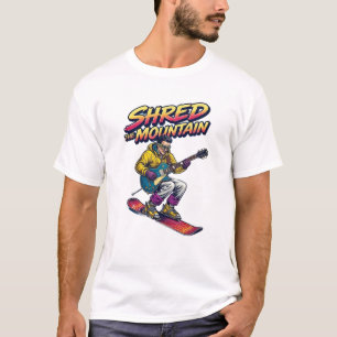 Camiseta Praticante de snowboard destruindo a montanha