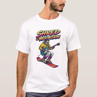 Camiseta Praticante de snowboard destruindo a montanha