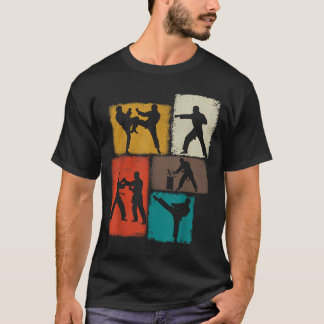 Camiseta Praticante de Taekwondo Colagem Homens Crianças Tr