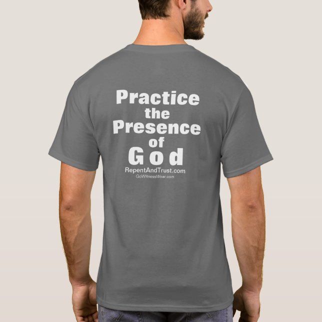 Camiseta Pratique a presença de deus (Verso)