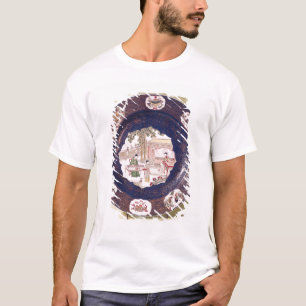 Camiseta Prato circular com uma cena musical