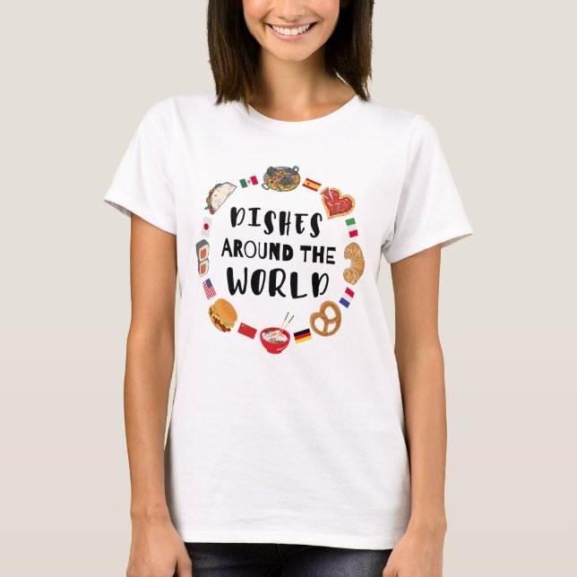 Camiseta Pratos pelo mundo (Frente)