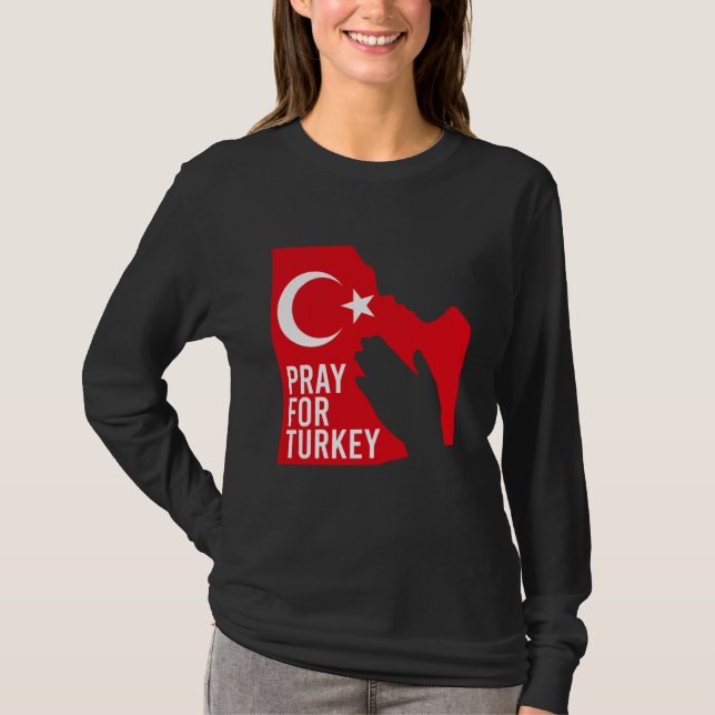 Camiseta Pray For Turkey Pray For Türkiye I Stand With Turk (Frente)