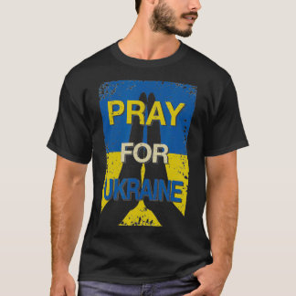 Camiseta PRAY FOR UKRAINE  Distressed Support & Stand for U