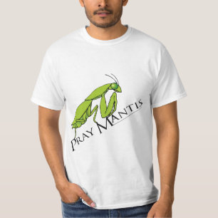 Camiseta Pray o t-shirt verde do inseto dos homens da