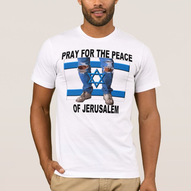 Camiseta Pray para a paz de Jerusalem (Frente)