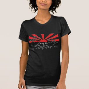 Camiseta Pray para Japão com a ascensão Sun