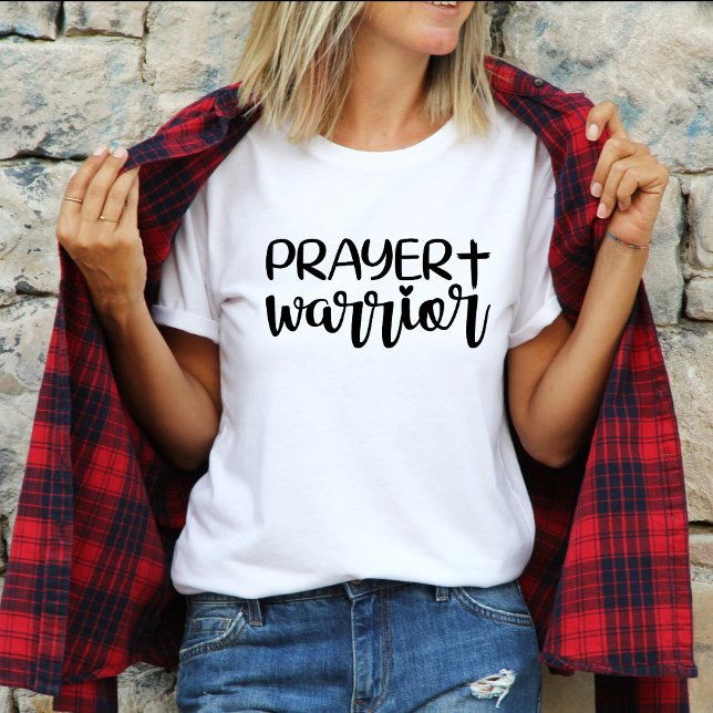 Camiseta Prayer Warrior Moderna Faith Cristã (Prayer Warrior Modern Christian Faith T-Shirt)