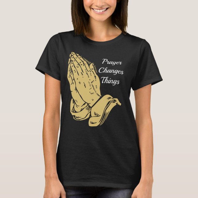 Camiseta Praying das mãos (Frente)