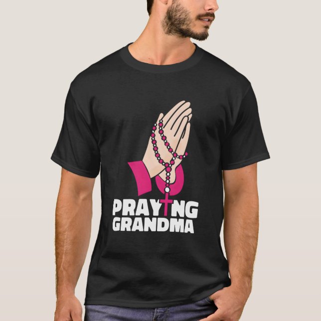 Camiseta Praying Grandma Grandmother Christianity Christian (Frente)