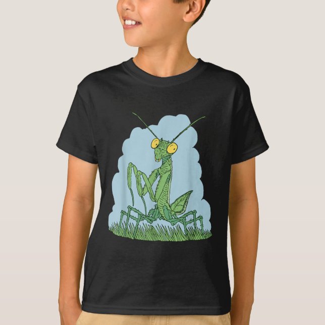 Camiseta Praying Mantis For Kids Boys Toddler Men Women Bug (Frente)