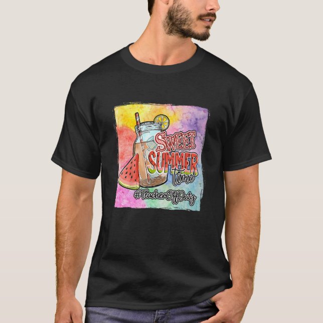 Camiseta Prazer De Verão Feliz Dia Passado De Professora (Frente)