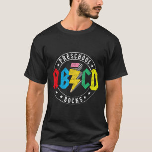 Camiseta Pré-escola Abcd é demais 1º dia Professora pré-k C
