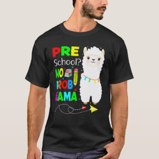 Camiseta Pré-escola Sem Problema Llama Professor Aluno De V