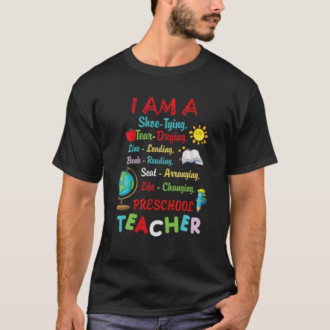 Camiseta Pré-Escola Sou Equipe De Professores Pré-K De Prof (Frente)