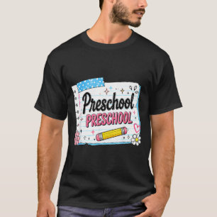 Camiseta Pré-escola volta às aulas para meninas pré-escola 