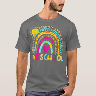 Camiseta Pré-Escolar Arco-Íris De Volta Para Professores Ga