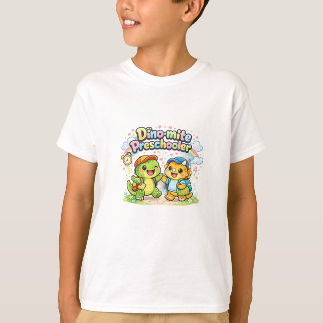 Camiseta Pré-Escolar Dino-mite (Frente)