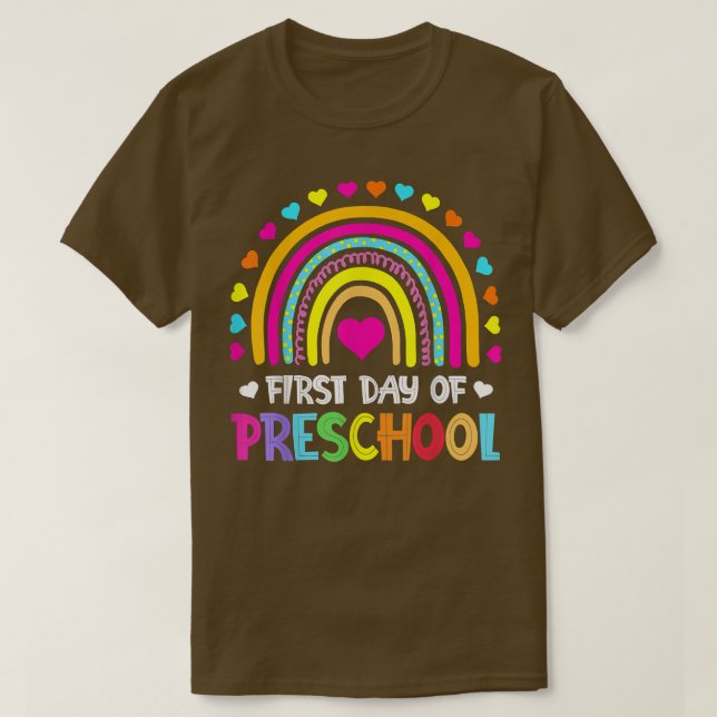 Camiseta Pré-Escolas De Volta À EscolaFeliz Primeiro Dia De (Frente do Design)