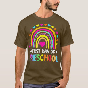 Camiseta Pré-Escolas De Volta À EscolaFeliz Primeiro Dia De