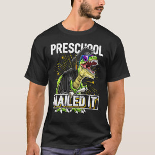 Camiseta Pré-Escolas Encerradas Boné de formatura Rex Dinos