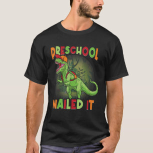 Camiseta Pré-Escolas Encerradas Boné de formatura Rex Dinos