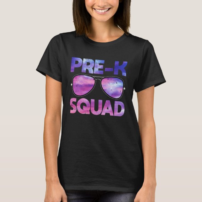 Camiseta Pré-Escolas Esquadrão De Volta Ao Estudo De Profes (Frente)