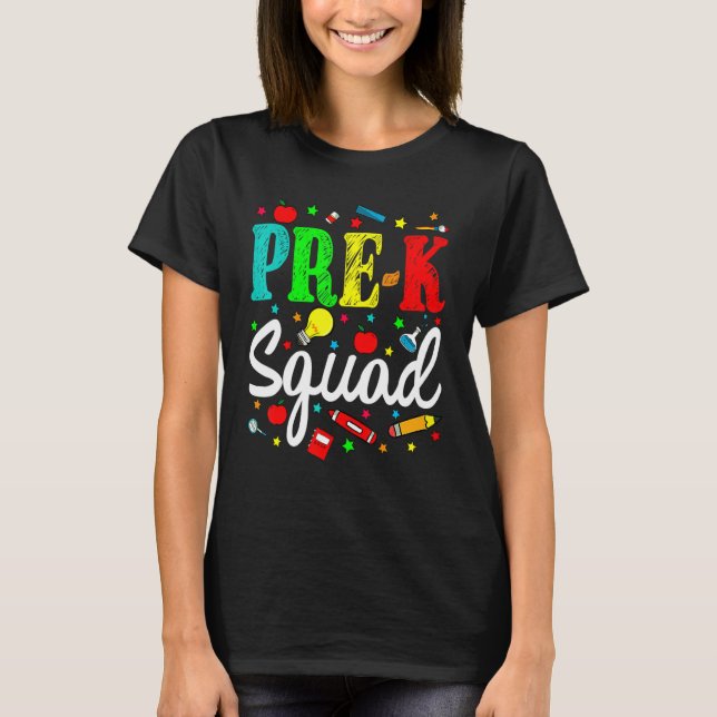 Camiseta Pré-Escolas Pré-Escolas de Professores do Quadrado (Frente)