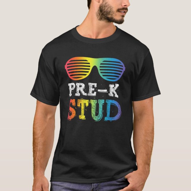 Camiseta Pré-Estudo K Para Rapazes De Volta À Escola (Frente)