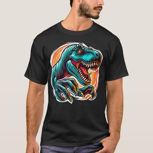 Camiseta Pre-Historic Epic Dino Attack T-Rex (Frente)