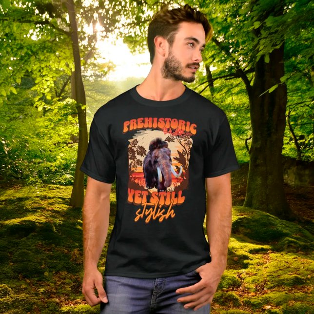 Camiseta Pré-Histórica, Mas Ainda Na moda Wooly Mammoth Fun (Criador carregado)