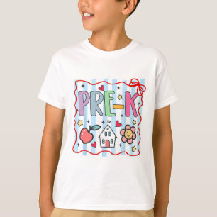 Camiseta Pré-Jardim de Infância Professor Pré-k Menina Meni