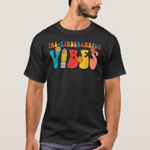 Camiseta Pré-Jardim De Infância Vibes Groovy 1rua De Volta