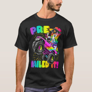 Camiseta Pré K Acertou O Unicórnio Caminhão Monstro Formatu