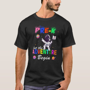 Camiseta Pré-K Adventure Começa Professores da Pré-escola n