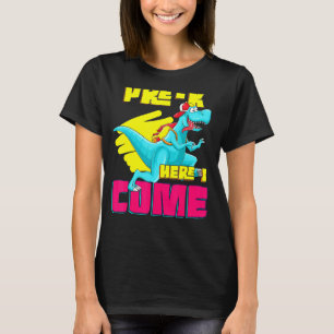 Camiseta Pré K Aqui Eu Vim Dinossauro T rex De Volta Para A