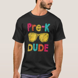 Camiseta Pré-K Cara De Volta À Escola Primeiro Dia Da Pré-E