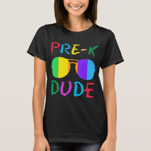 Camiseta Pré K Cara de Volta à Escola Primeiro Dia da Pré-e