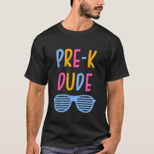 Camiseta Pré-K Cara De Volta À Escola Primeiro Dia Da Pré-E