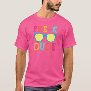 Camiseta Pré K Cara de Volta à Escola Primeiro Dia da Pré-e