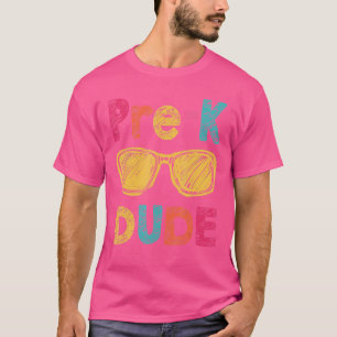 Camiseta Pré-K Cara De Volta À Escola Primeiro Dia Da Pré-E